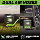 Slime 40034 All-Purpose - 12V Dual Raft Pump / Tire Inflator