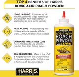 Harris Boric Acid Roach Powder with Insect Bait - 16 oz