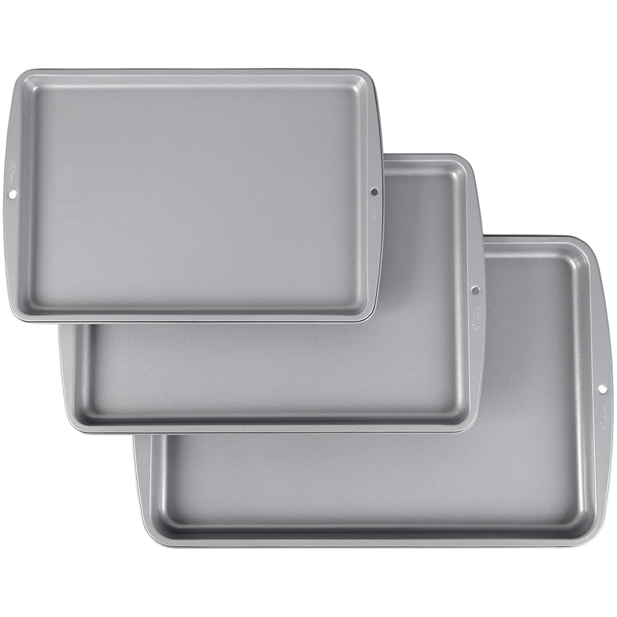 Wilton Recipe Right Nonstick Baking Pan Set, 3 Piece, Silver