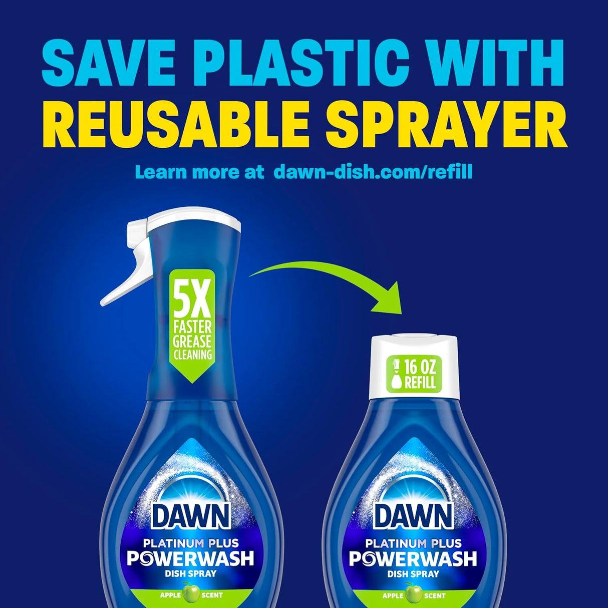 Dawn Platinum Powerwash Dish Spray Dish Soap Apple Scent - 16 oz
