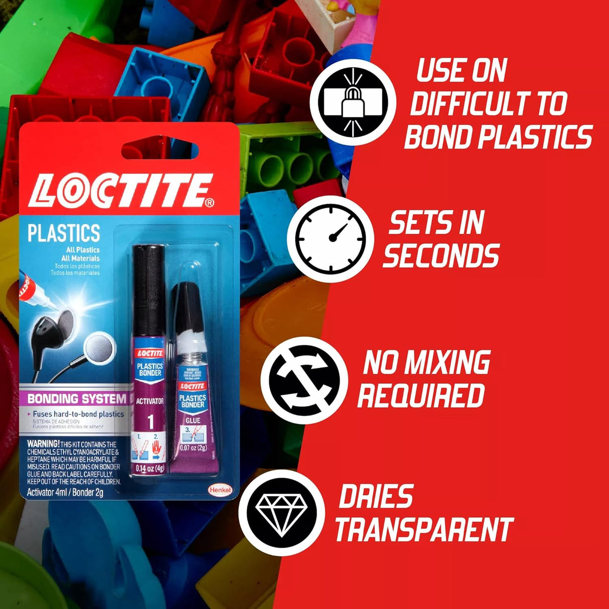 Loctite Super Glue for All Plastics, 0.06 oz