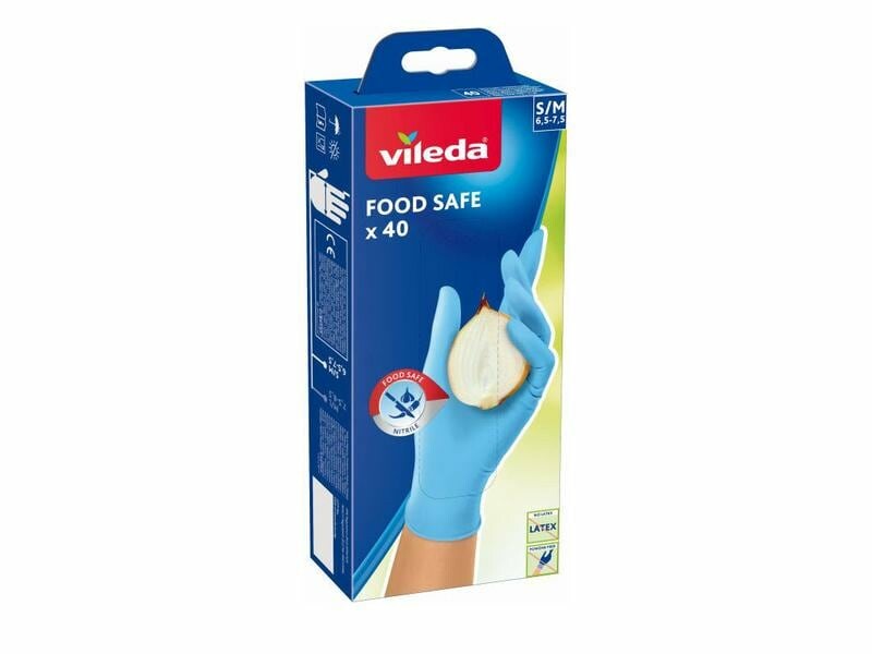 Vileda Food Safe Gloves 40 Pieces - Multicolor - House Mart