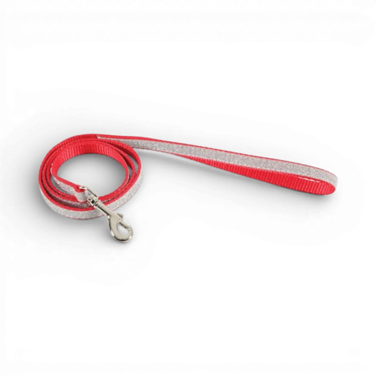 Zolux Shiny Nylon Regular Leash - Red