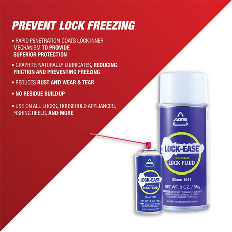 AGS Lock Lubricant Liquid - 3 oz (Blue)