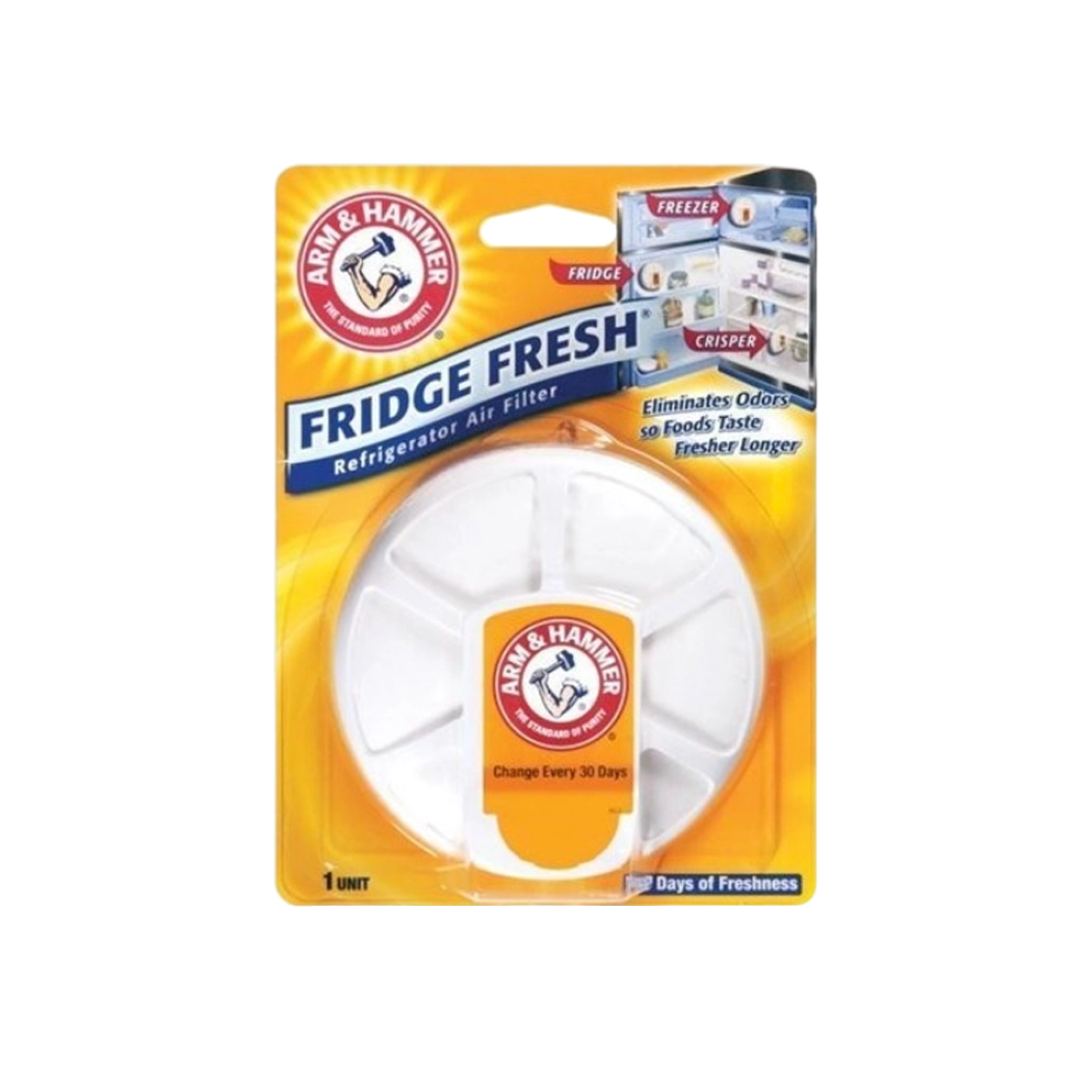 Arm & Hammer Baking Soda Air Filter Deodorizer for Refrigerator - White