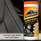 Armor All Beeswax Leather Care Wipes – 20 Count