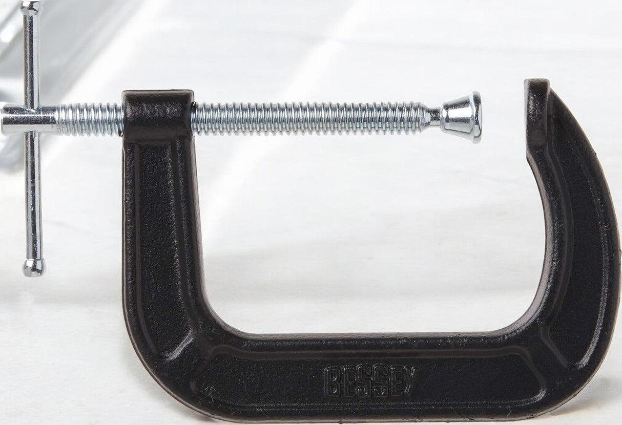Bessie Drop Forged C-Clamp, 4" - Black & Silver