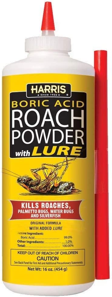 Harris Boric Acid Roach Powder with Insect Bait - 16 oz