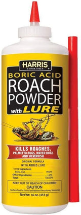 Harris Boric Acid Roach Powder with Insect Bait - 16 oz