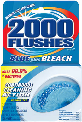 2000 Flush Antibacterial Blue Plus Bleach Toilet Bowl Cleaner - 1.25 oz