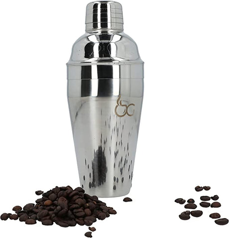 Barista Genie Stainless Steel Cocktail Shaker, 550ml - Silver