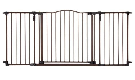 North States ToddlerWoo Deluxe Wide Baby Gate, 72" - Bronze