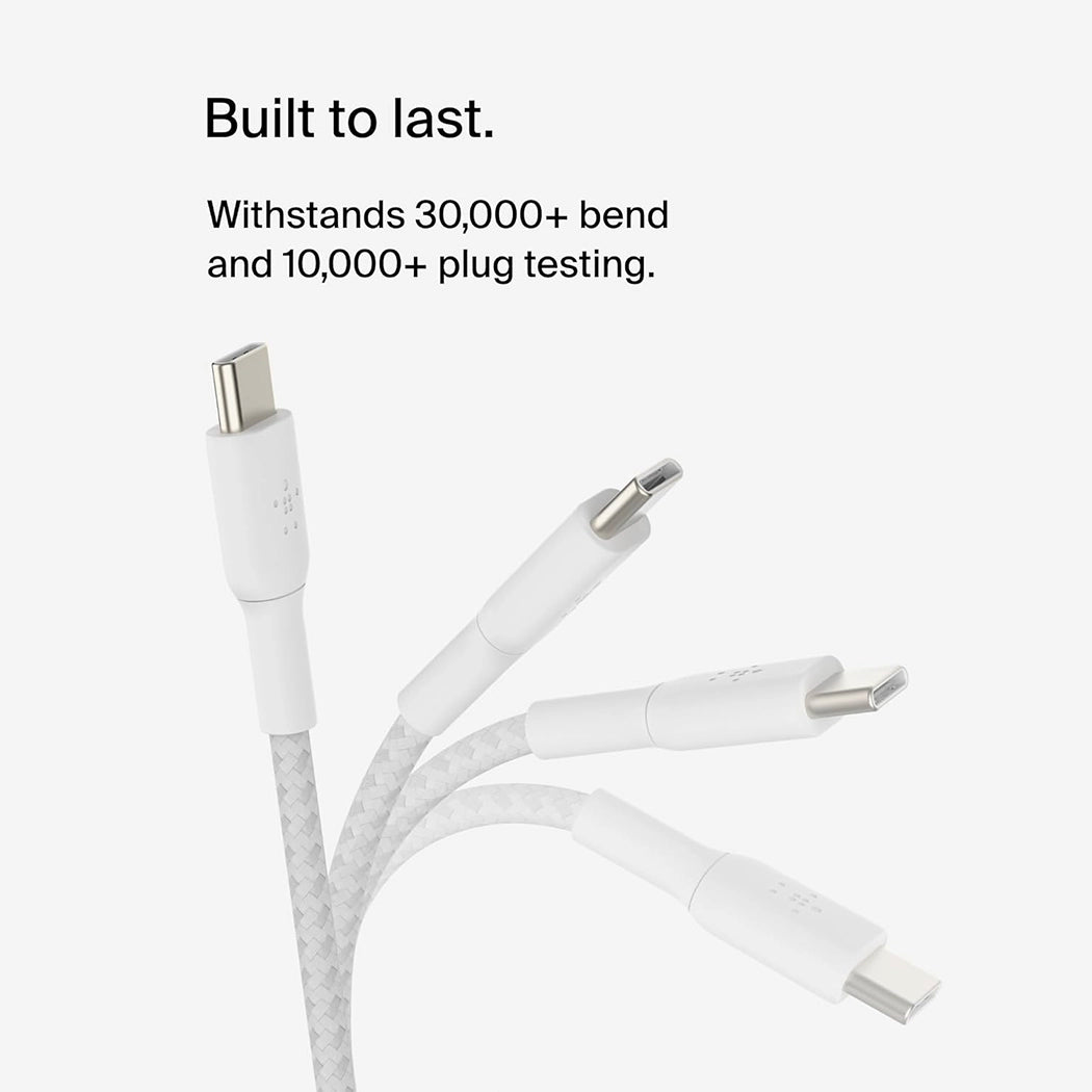 Belkin Braided USB-C Charging Cable - White 1 m