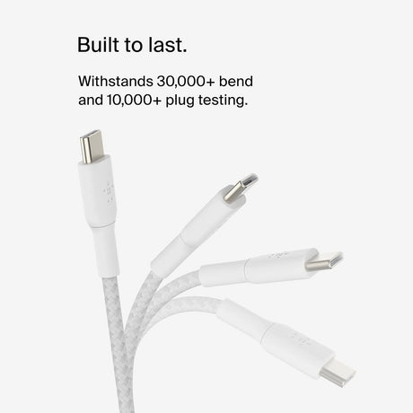Belkin Braided USB-C Charging Cable - White 1 m