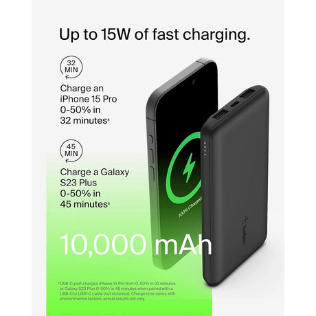 Belkin Power Bank with Dual USB Ports – Black