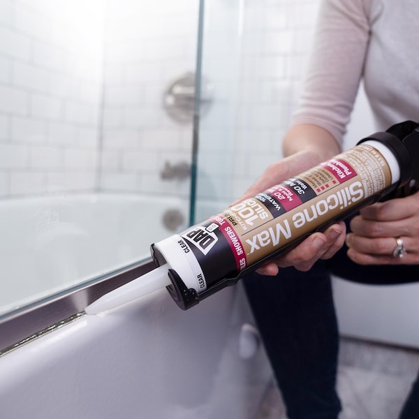 Dab Max Premium Silicone Sealant for Kitchen and Bathroom, Clear, 10.1 oz