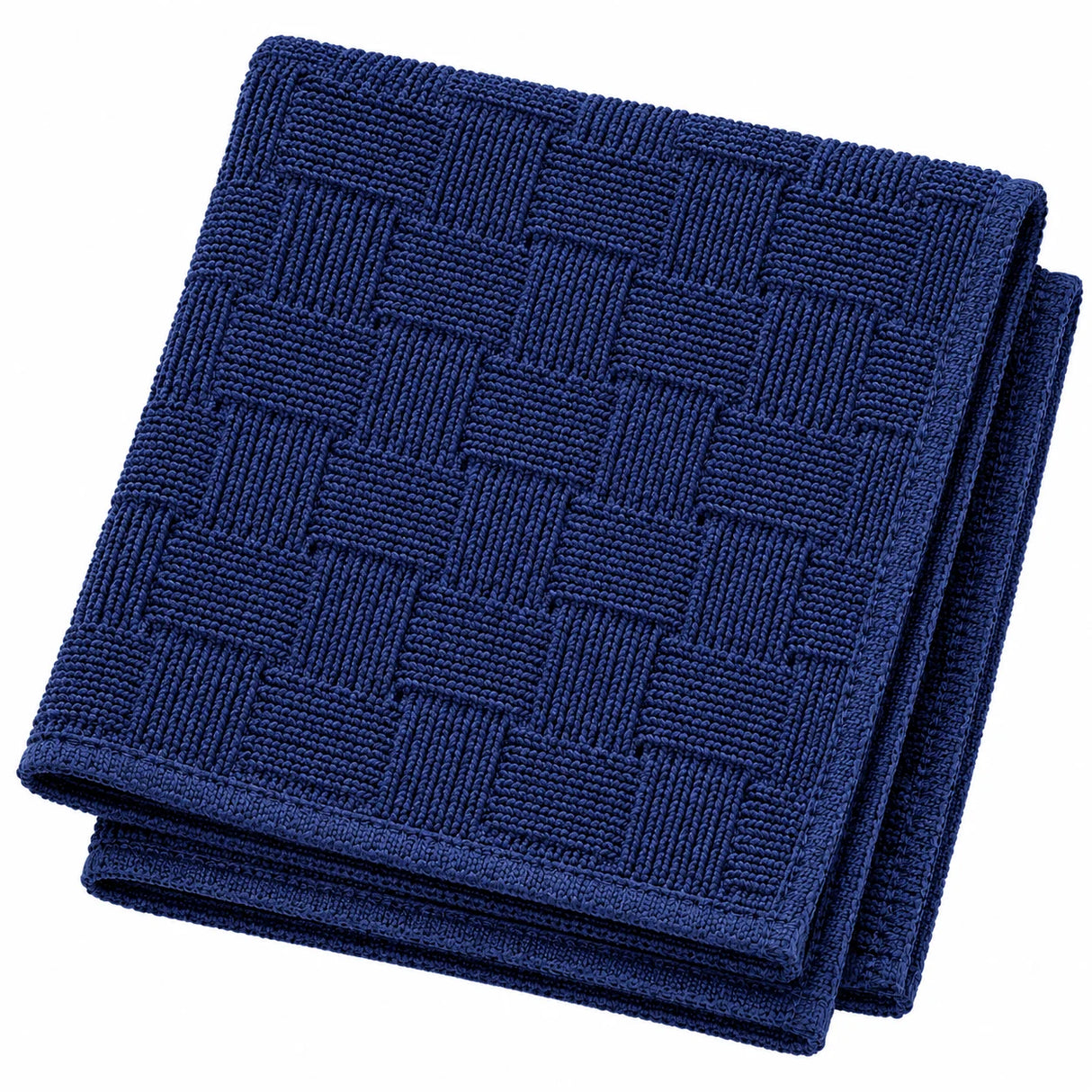 Mokitchen Basket-Weave Dishcloth, Ink Blue – 30 × 30 cm