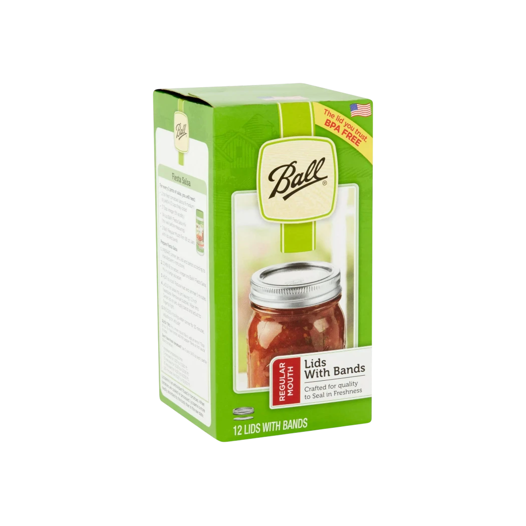 Ball Wide Mouth Canning Jar Lids and Bands - Pack of 12