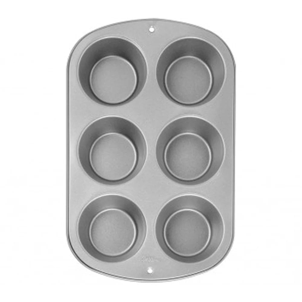Wilton Recipe Right Non-Stick 6-Cavity Standard Muffin Pan - Silver