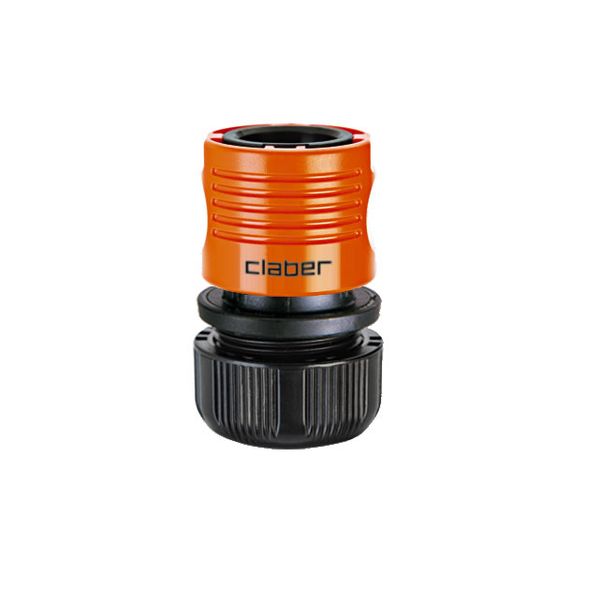 Claber Automatic Installation Connector, 5/8", Black and Orange - Model 8569