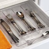 iDesign Linus Cutlery Tray, Plastic, Clear