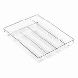 iDesign Linus Cutlery Tray, Plastic, Clear