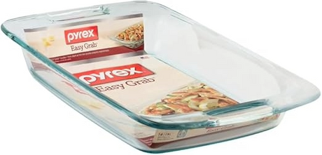 Pyrex Easy Grab Glass Baking Dish - 9x13 inch (3 Quart)