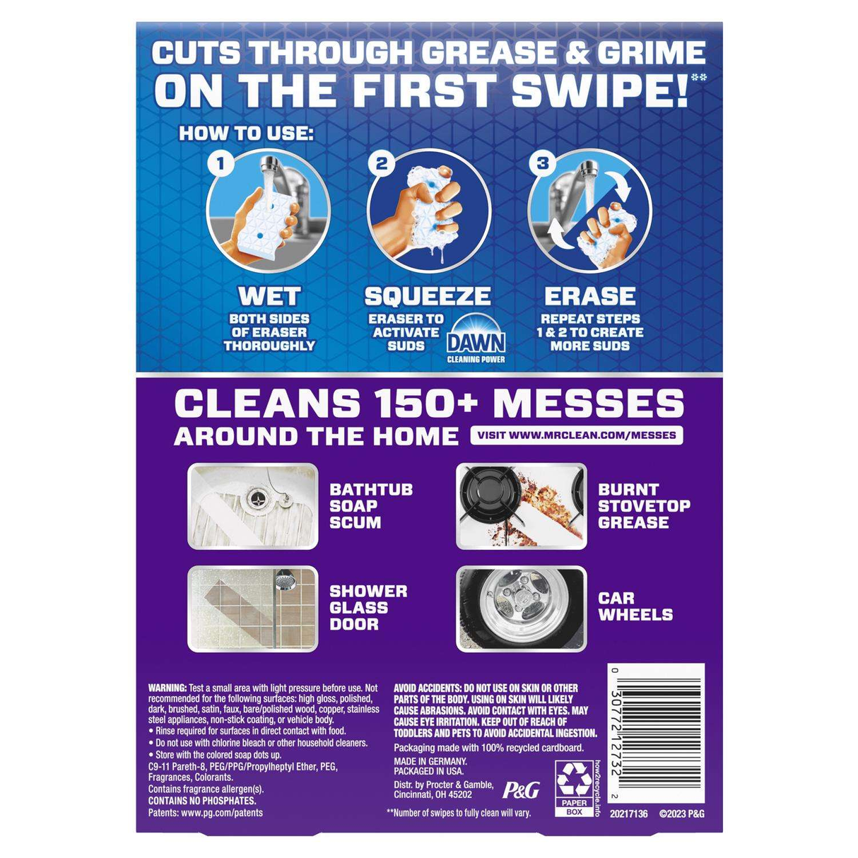 Mr. Clean All Purpose Super Foaming Cleaning Pad, 4.6 Inch, 3 Pack