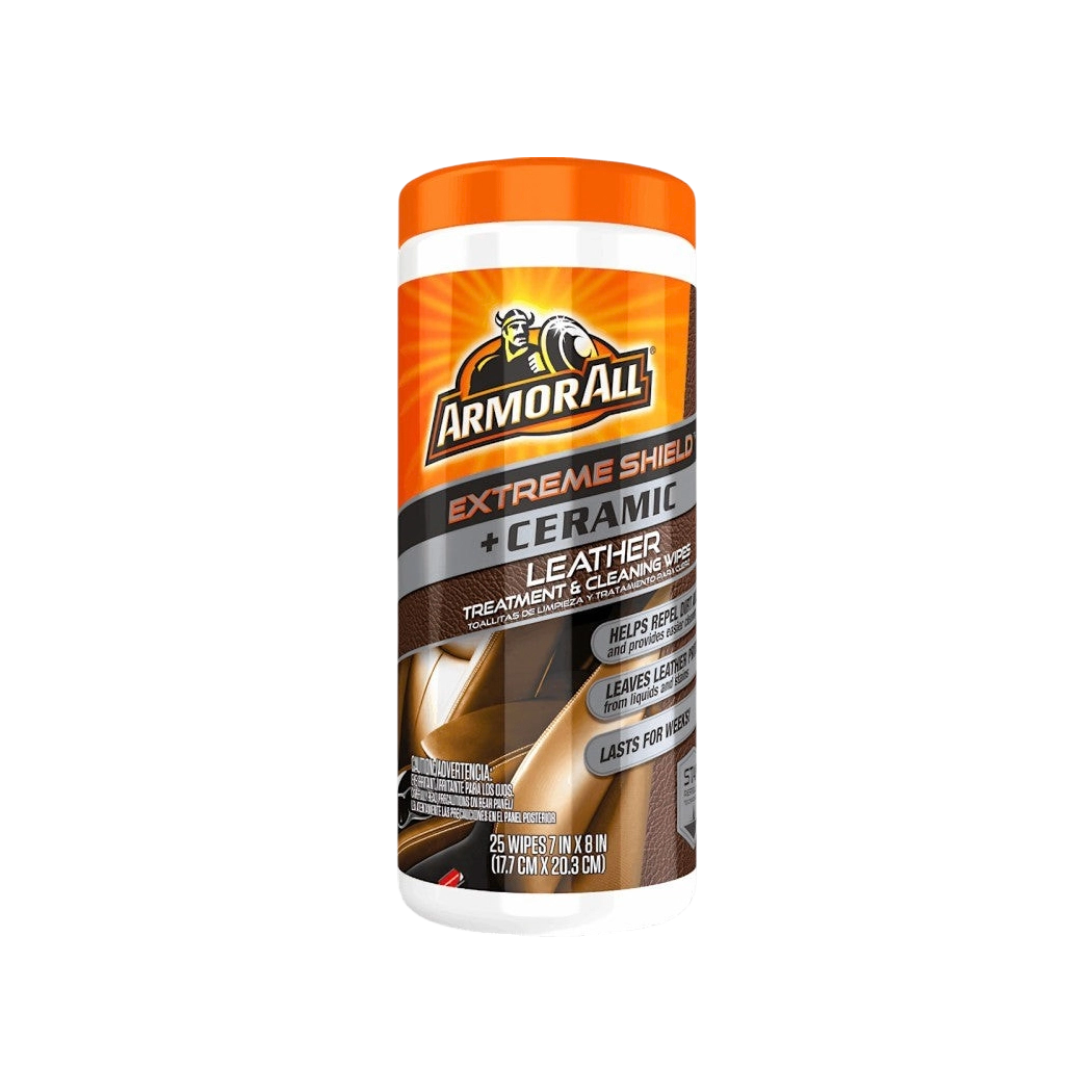 Armor All Ceramic Extreme Shield Leather Cleaning &amp; Treatment Wipes – 25 Count