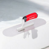Goldblatt Plastic Handle Pool Scoop, 16x4-1/2" - Silver and Red