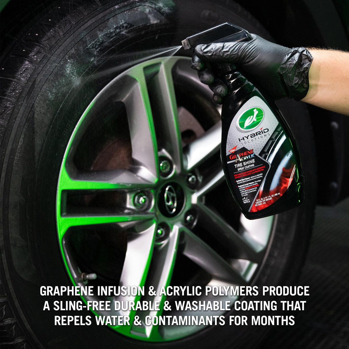 Turtle Wax Graphene Acrylic Hybrid Solutions Tire Shine Spray - 680ml