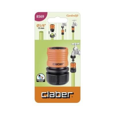 Claber Automatic Installation Connector, 5/8", Black and Orange - Model 8569