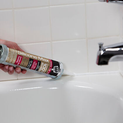 Dab Max Premium Silicone Sealant for Kitchen and Bathroom, Clear, 10.1 oz