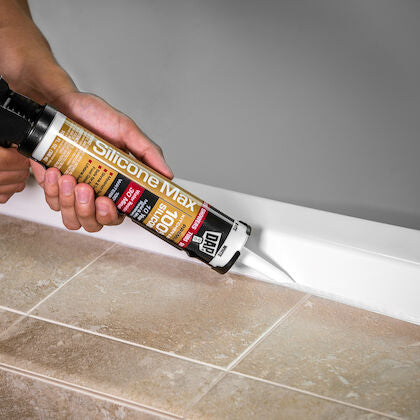 Dab Max Premium Silicone Sealant for Kitchen and Bathroom, Clear, 10.1 oz