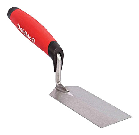 Goldblatt Margin Trowel with Plastic Handle, 5x2 Inch - Silver and Red